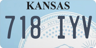 KS license plate 718IYV
