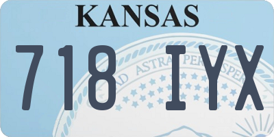 KS license plate 718IYX
