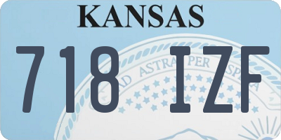 KS license plate 718IZF