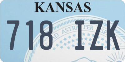 KS license plate 718IZK