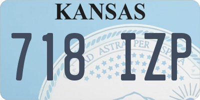KS license plate 718IZP