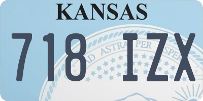 KS license plate 718IZX