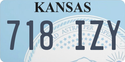 KS license plate 718IZY