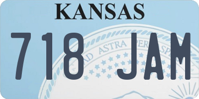 KS license plate 718JAM