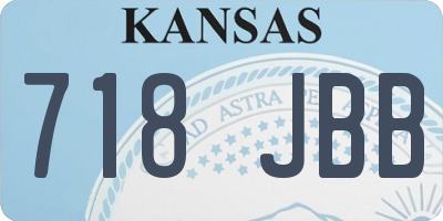 KS license plate 718JBB