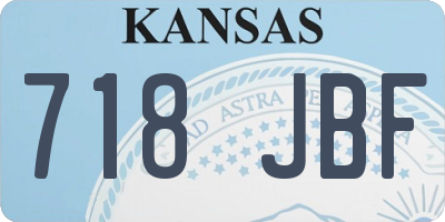 KS license plate 718JBF