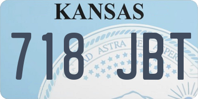 KS license plate 718JBT