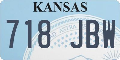 KS license plate 718JBW