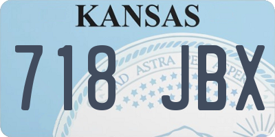 KS license plate 718JBX