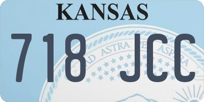 KS license plate 718JCC