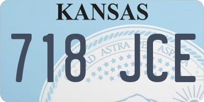 KS license plate 718JCE