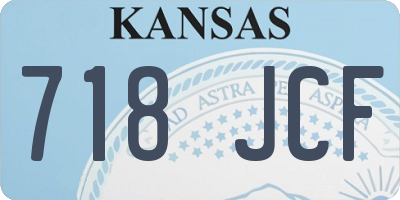 KS license plate 718JCF