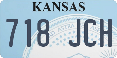 KS license plate 718JCH