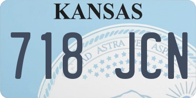 KS license plate 718JCN