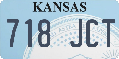 KS license plate 718JCT