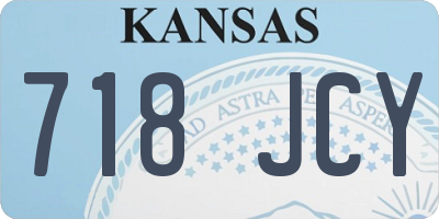 KS license plate 718JCY