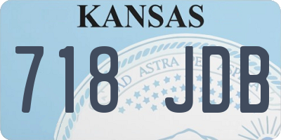 KS license plate 718JDB