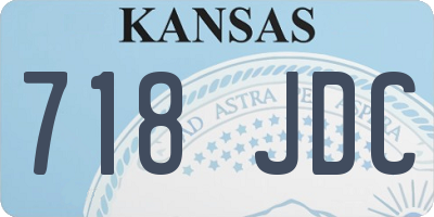 KS license plate 718JDC