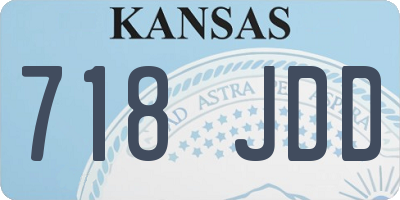 KS license plate 718JDD