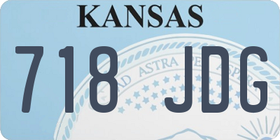 KS license plate 718JDG