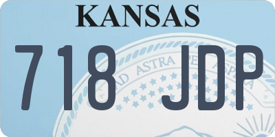 KS license plate 718JDP