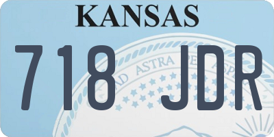 KS license plate 718JDR