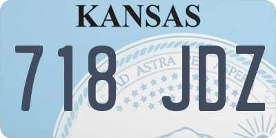 KS license plate 718JDZ