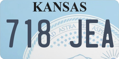 KS license plate 718JEA