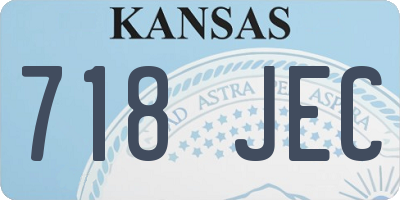 KS license plate 718JEC