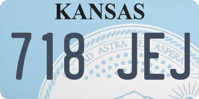 KS license plate 718JEJ