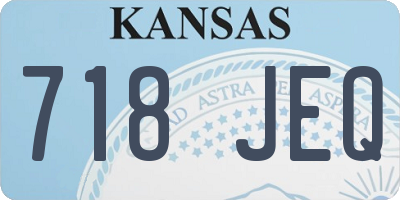 KS license plate 718JEQ