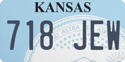 KS license plate 718JEW