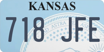 KS license plate 718JFE