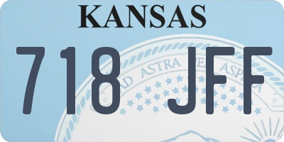 KS license plate 718JFF