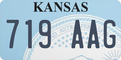 KS license plate 719AAG