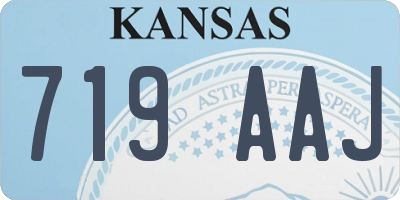 KS license plate 719AAJ