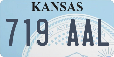 KS license plate 719AAL