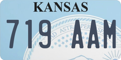 KS license plate 719AAM