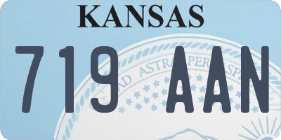 KS license plate 719AAN