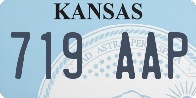 KS license plate 719AAP