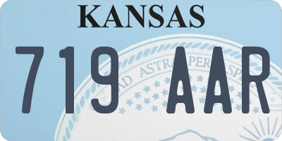 KS license plate 719AAR