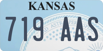 KS license plate 719AAS