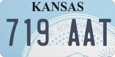 KS license plate 719AAT