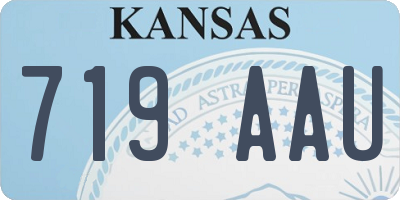 KS license plate 719AAU