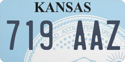 KS license plate 719AAZ