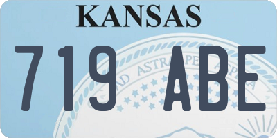 KS license plate 719ABE