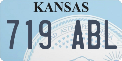KS license plate 719ABL