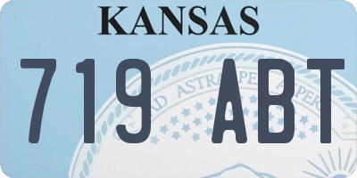 KS license plate 719ABT