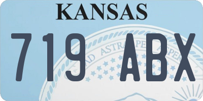 KS license plate 719ABX