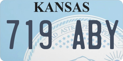 KS license plate 719ABY